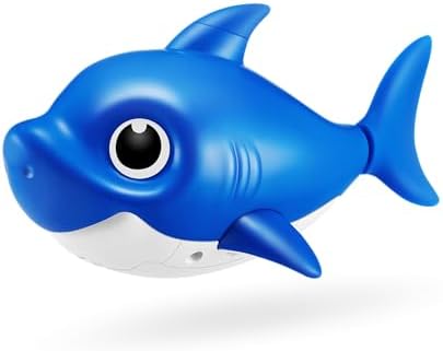 Robo Alive Junior Baby Shark New Silicon Fins Version Swimming Daddy Shark (Blue) by ZURU