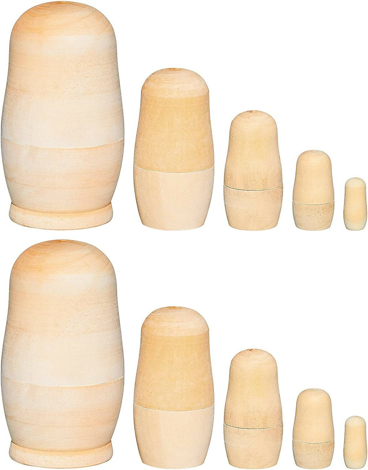 set of 2 DIY 5 set Large babushka (12.5CM ) Babushka Matryoshka Nesting dolls