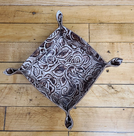 Valet Tray - Roses/Chestnut