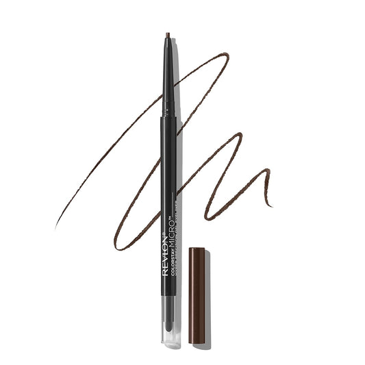 Revlon Gel Eyeliner, ColorStay Micro Hyper Precision Eye Makeup with Built-in Smudger, Waterproof, Longwearing with Micro Precision Tip, 215 Brown, 0.01 Oz