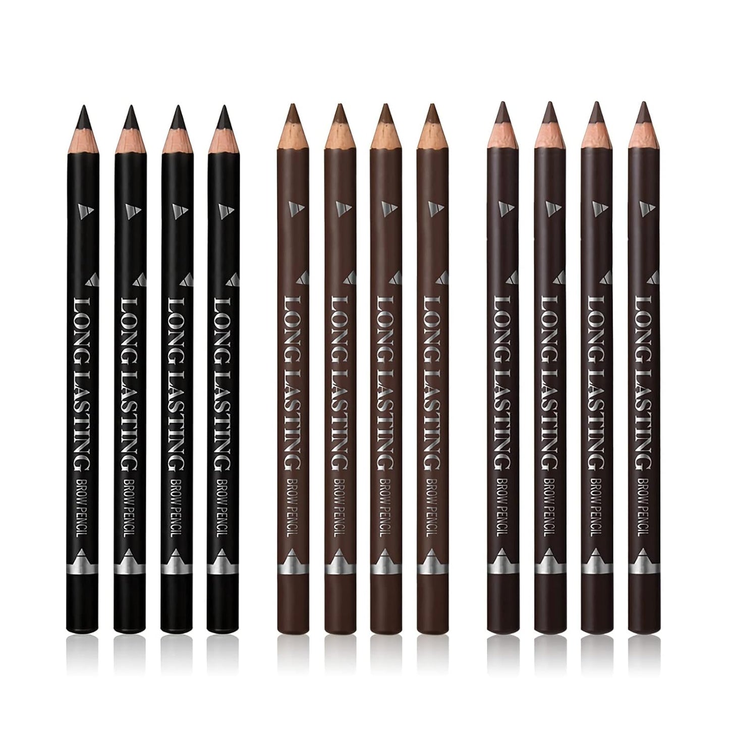 3Colors Eyebrow Pencil Eyeliner Set��Soft Textured Eyebrow Tint Pen��Easy to Color��Long Lasting��Waterproof Eye Brow Pencils for Fills in Sparse Areas and Gaps��Create a Natural Brow Makeup