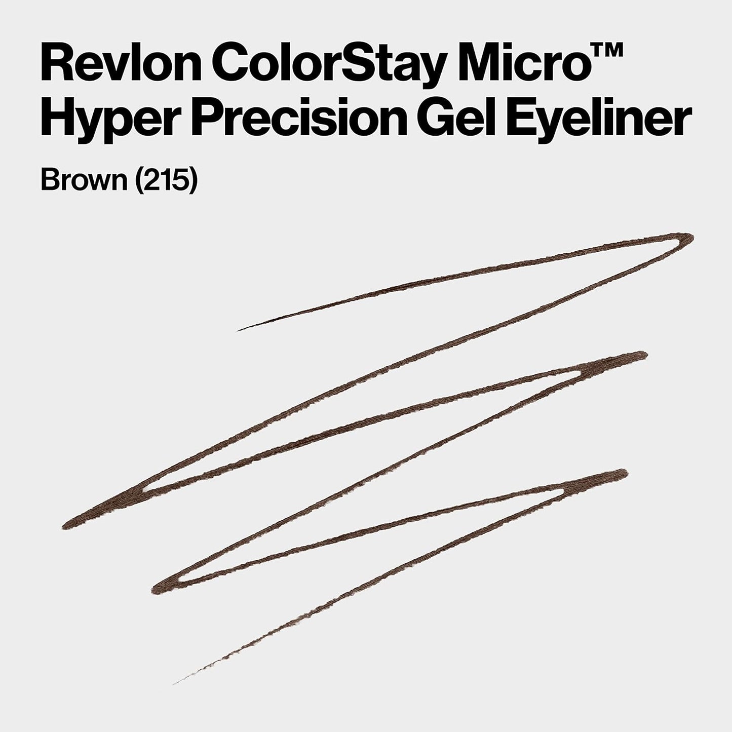 Revlon Gel Eyeliner, ColorStay Micro Hyper Precision Eye Makeup with Built-in Smudger, Waterproof, Longwearing with Micro Precision Tip, 215 Brown, 0.01 Oz