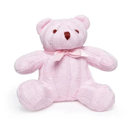 Rose Textiles - Cable Knit Bear, Pink