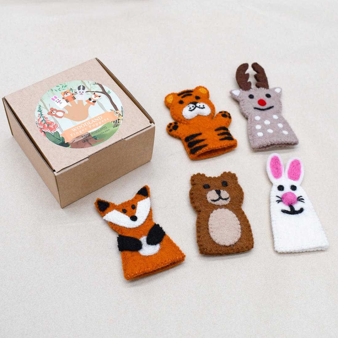 Woodland Animals, Finger Puppet Set